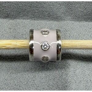 Gorgeous Pandora Sterling Silver Lavender Enamel CZ Promise Bead Charm 790482